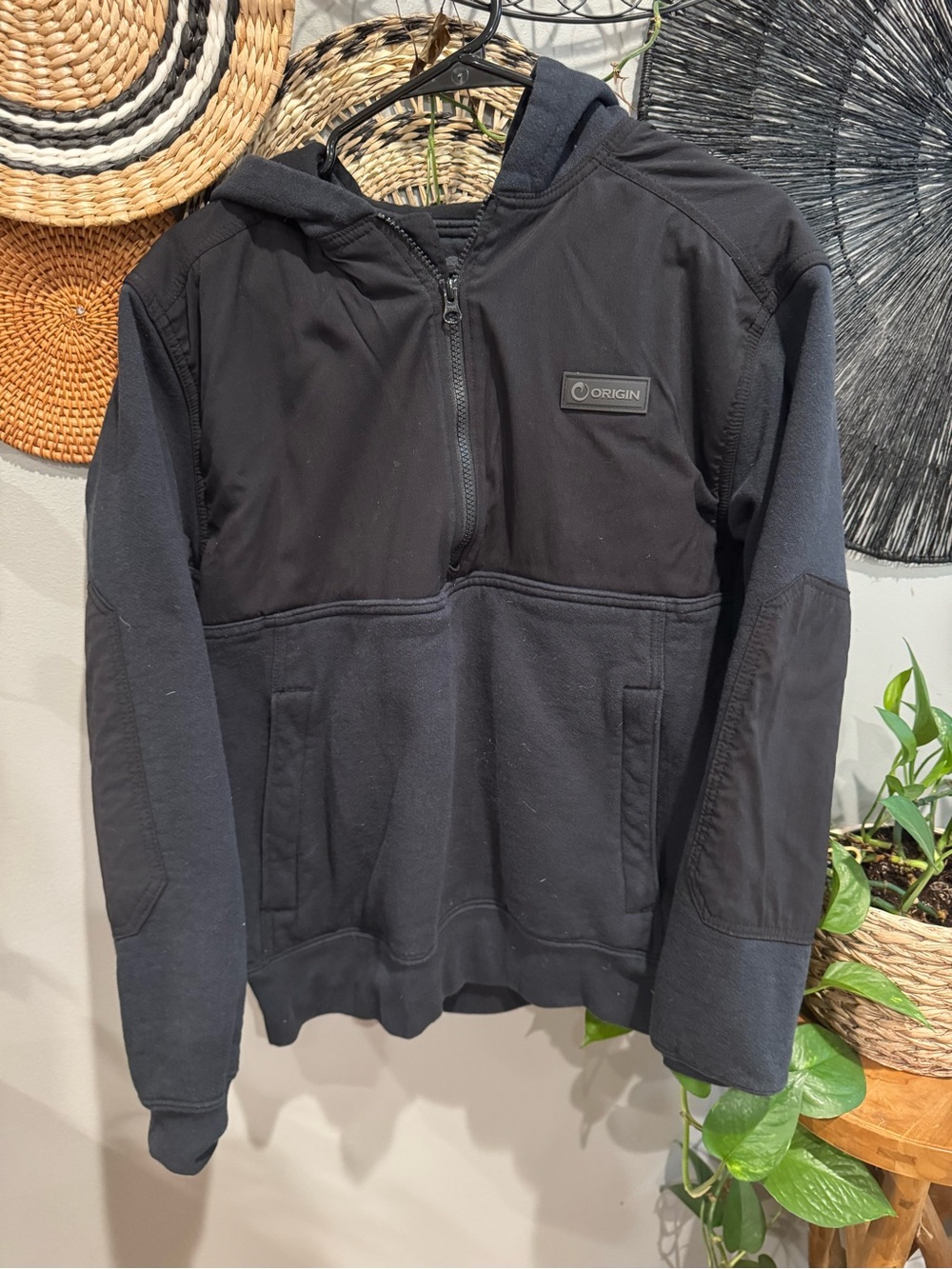 Origin size small black pull over jacket coat sweater